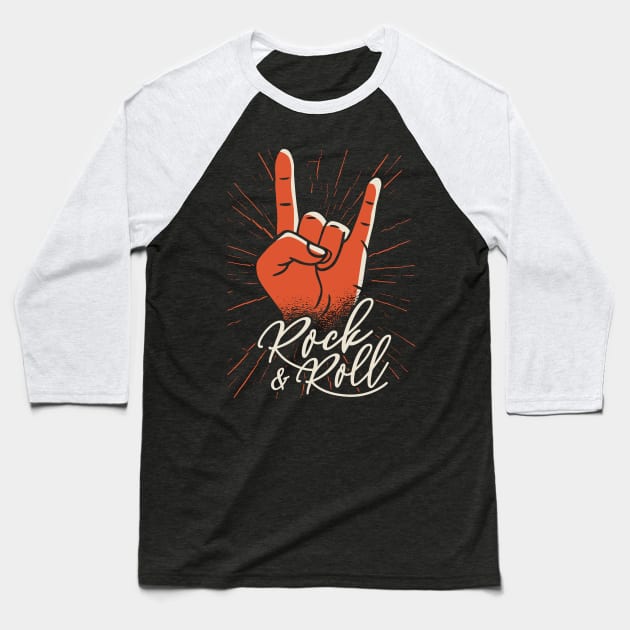 Rock & Roll Baseball T-Shirt by Kali Space